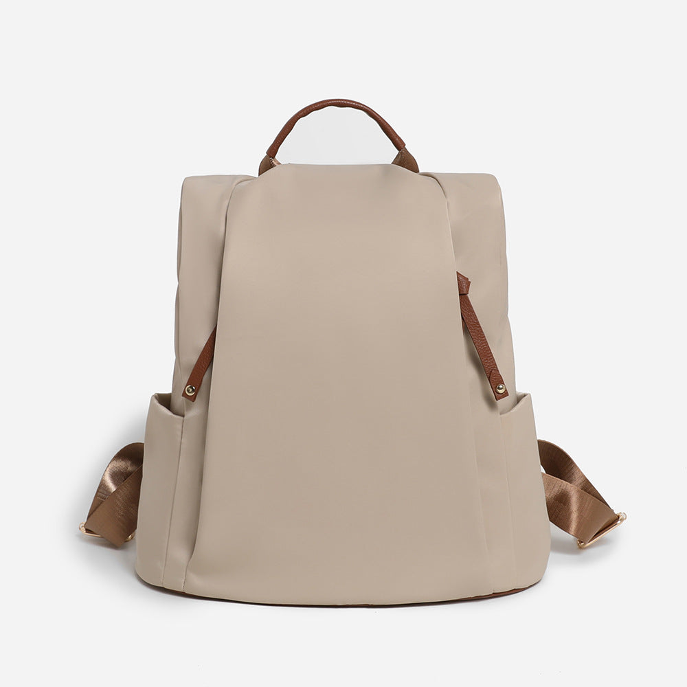 Double Zipper Anti-Theft Backpack for Women - Lightweight Large Capacity Canvas Travel Bag with Top Handle