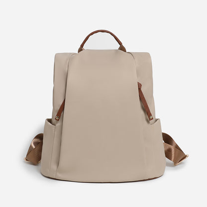 Double Zipper Anti-Theft Backpack for Women - Lightweight Large Capacity Canvas Travel Bag with Top Handle