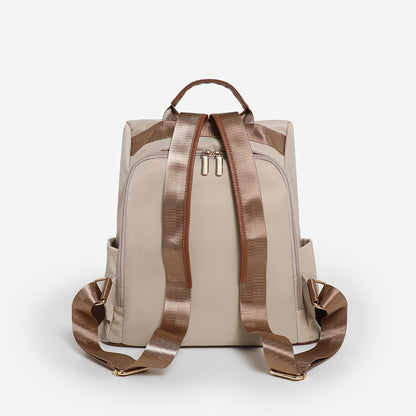 Double Zipper Anti-Theft Backpack for Women - Lightweight Large Capacity Canvas Travel Bag with Top Handle