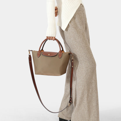 Urban Minimalist Hobo Bag - Nylon Crossbody Tote with Zip Top, Multi Sizes Shoulder Bag for Women, Canvas Casual Handbag