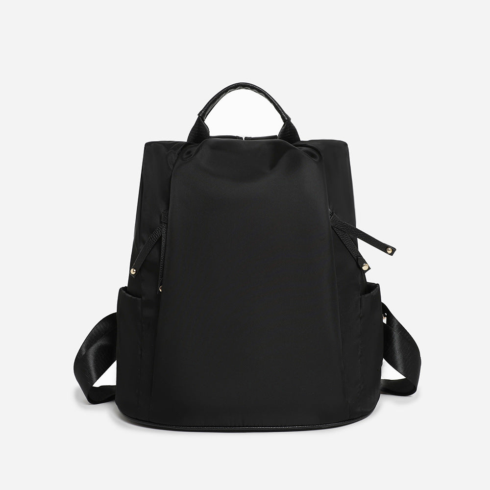 Double Zipper Anti-Theft Backpack for Women - Lightweight Large Capacity Canvas Travel Bag with Top Handle