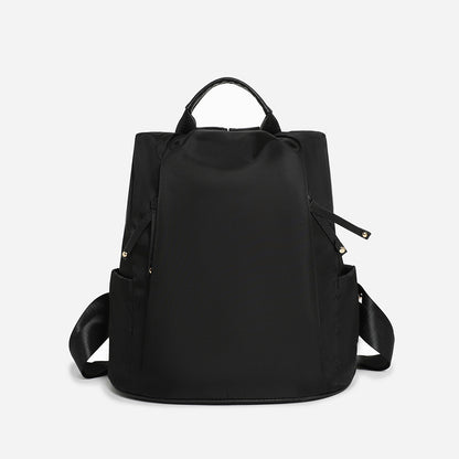 Double Zipper Anti-Theft Backpack for Women - Lightweight Large Capacity Canvas Travel Bag with Top Handle