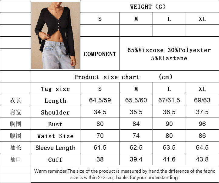 V-Neck Sexy Crop Top for Women, Slim Fit Midriff Cardigan Open Front Blouse