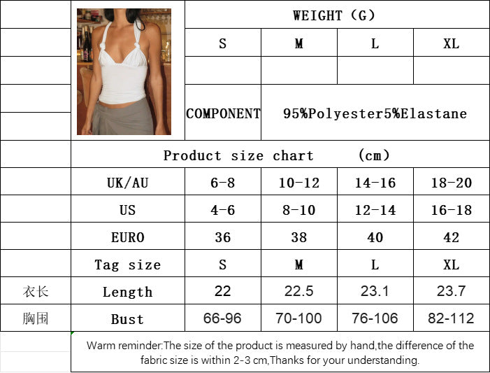 Knot Front Halter Camisole for Women, Sexy Sleeveless Crop Top Backless Summer Tank