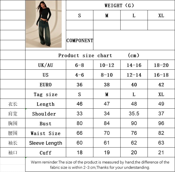 Backless Lace Trim T-Shirt for Women, Slim Fit Cropped Top Round Neck Long Sleeve Pullover