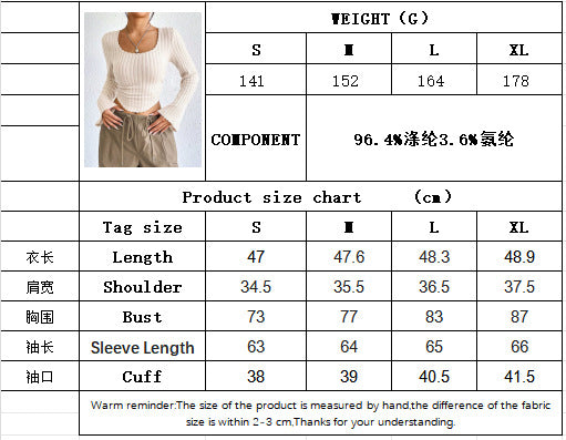 Wide Rib Square Neck Blouse for Women, Bell Sleeve Cropped Top with Asymmetric Hem Elegant Casual T-Shirt