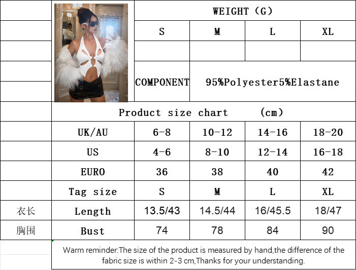 Cut-Out Halter Crop Top for Women, Sexy Sleeveless Slim Fit Midriff T-Shirt Summer Lace-Up Bodysuit