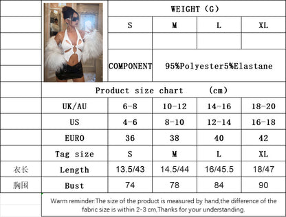 Cut-Out Halter Crop Top for Women, Sexy Sleeveless Slim Fit Midriff T-Shirt Summer Lace-Up Bodysuit