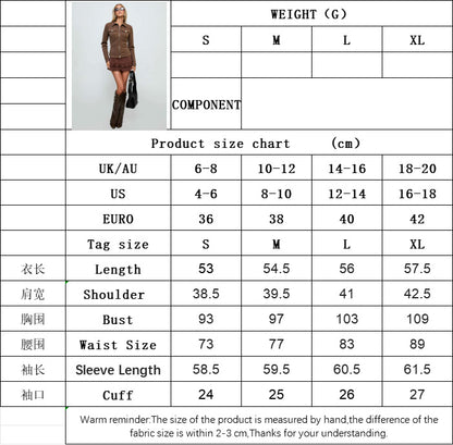 Dark Brown Zip Up Jacket for Women, Long Sleeve Slim Fit Utility Coat Casual Streetwear Fall Winter