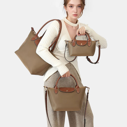 Urban Minimalist Hobo Bag - Nylon Crossbody Tote with Zip Top, Multi Sizes Shoulder Bag for Women, Canvas Casual Handbag