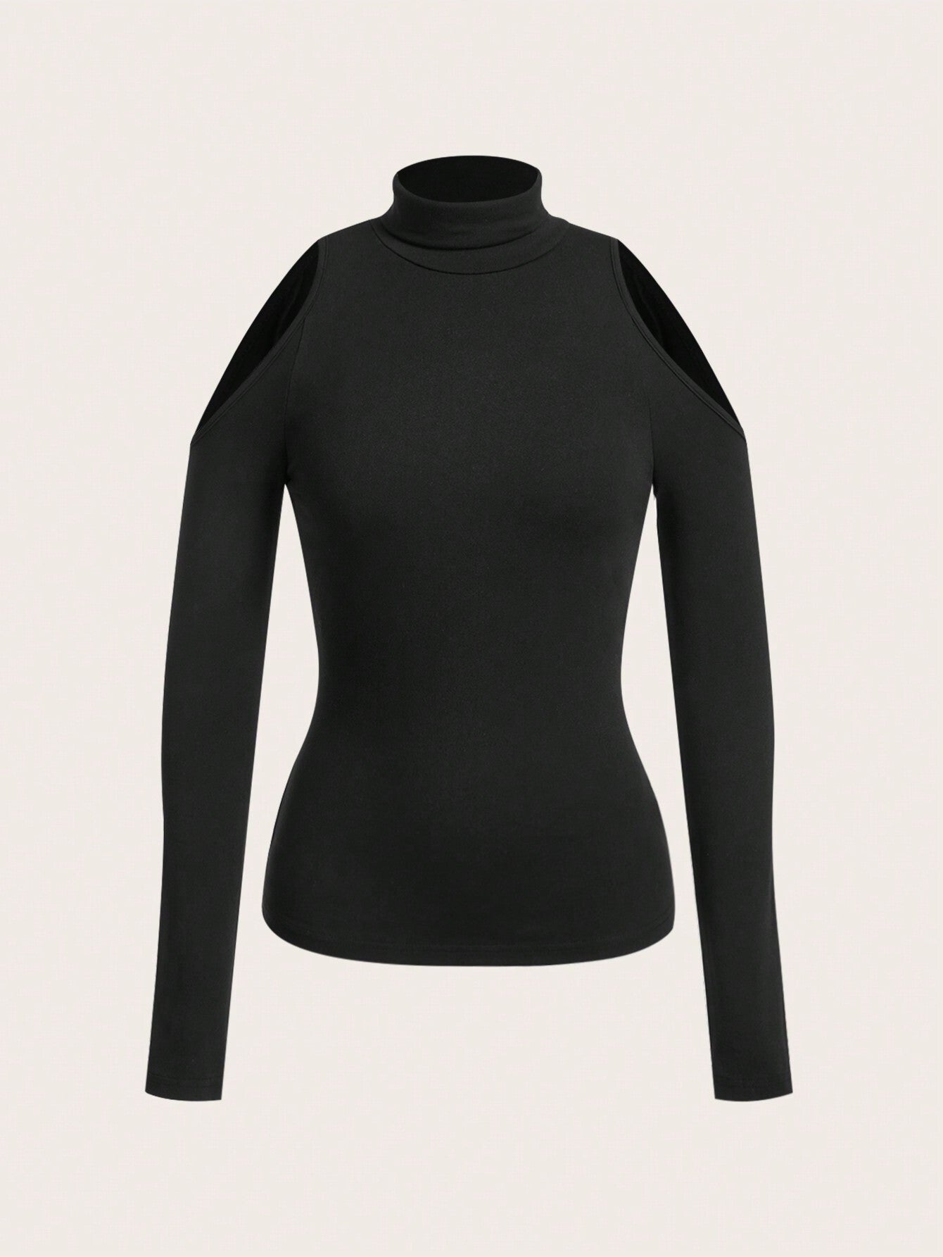 Off Shoulder Turtleneck Top for Women, Fall Winter Elegant Long Sleeve Slim Fit Pullover