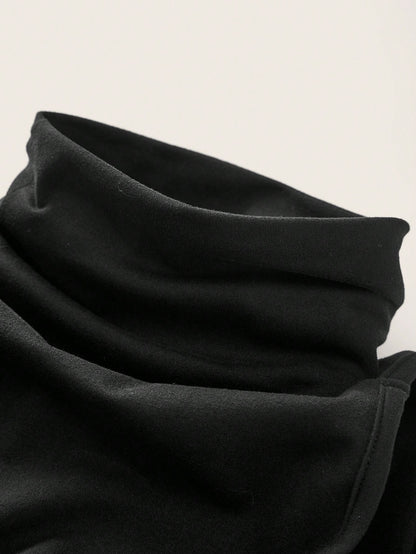 Off Shoulder Turtleneck Top for Women, Fall Winter Elegant Long Sleeve Slim Fit Pullover