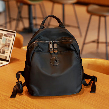 Oxford Lightweight Backpack for Women - Durable Zipper Top Travel Bag with Carry Handle, Water-Resistant Daypack