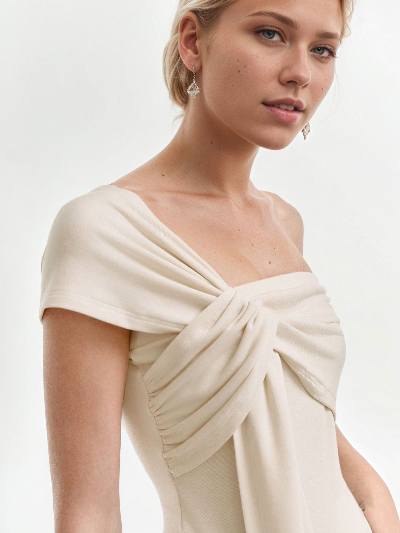 Asymmetric Hem Off Shoulder Top for Women, Summer Chic Sleeveless T Shirt Sexy Slim Fit Blouse