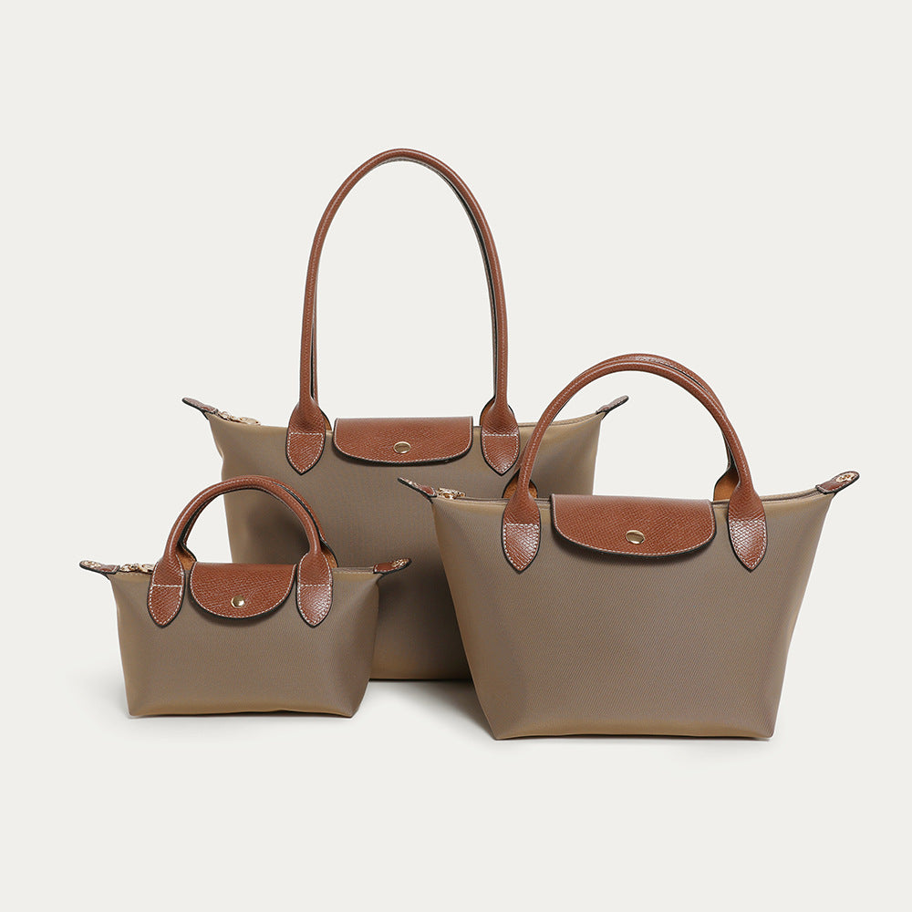 Urban Minimalist Hobo Bag - Nylon Crossbody Tote with Zip Top, Multi Sizes Shoulder Bag for Women, Canvas Casual Handbag