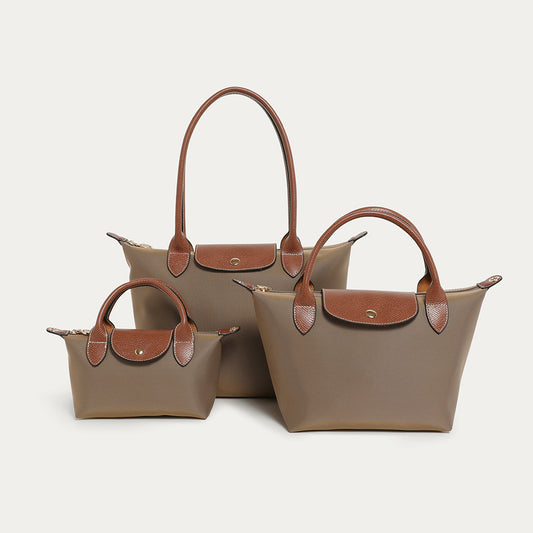 Urban Minimalist Hobo Bag - Nylon Crossbody Tote with Zip Top, Multi Sizes Shoulder Bag for Women, Canvas Casual Handbag