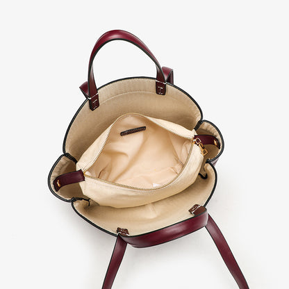 Shell Shape Tote Bag for Women - Medium PU Leather Shoulder Bag, Structured Handle Carry Work Purse