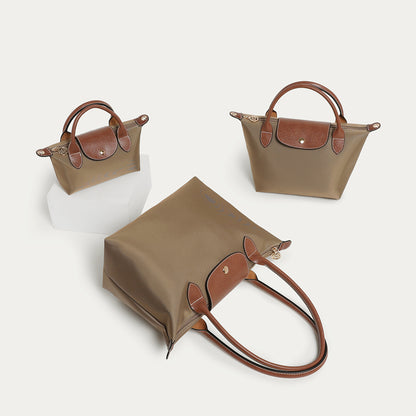 Urban Minimalist Hobo Bag - Nylon Crossbody Tote with Zip Top, Multi Sizes Shoulder Bag for Women, Canvas Casual Handbag