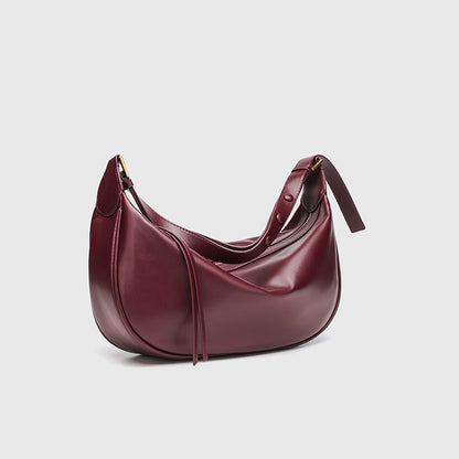 Vintage PU Shoulder Bag - Zipper Top Hobo Purse with Detachable Strap, Adjustable Underarm Bag