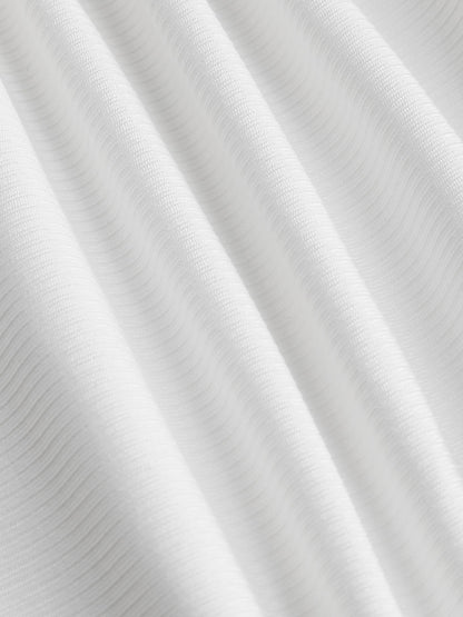 Square Neck Pleated Detail Knit Top for Women, Slim Fit Long Sleeve Cropped T-Shirt Chic Blouse