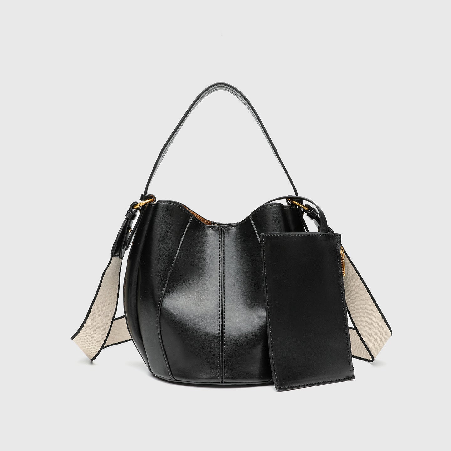 Bucket Shape Tote Bag for Women - Pumpkin Style Drawstring Closure with Magnetic Snap, Convertible Shoulder Bag and Mommy Bag