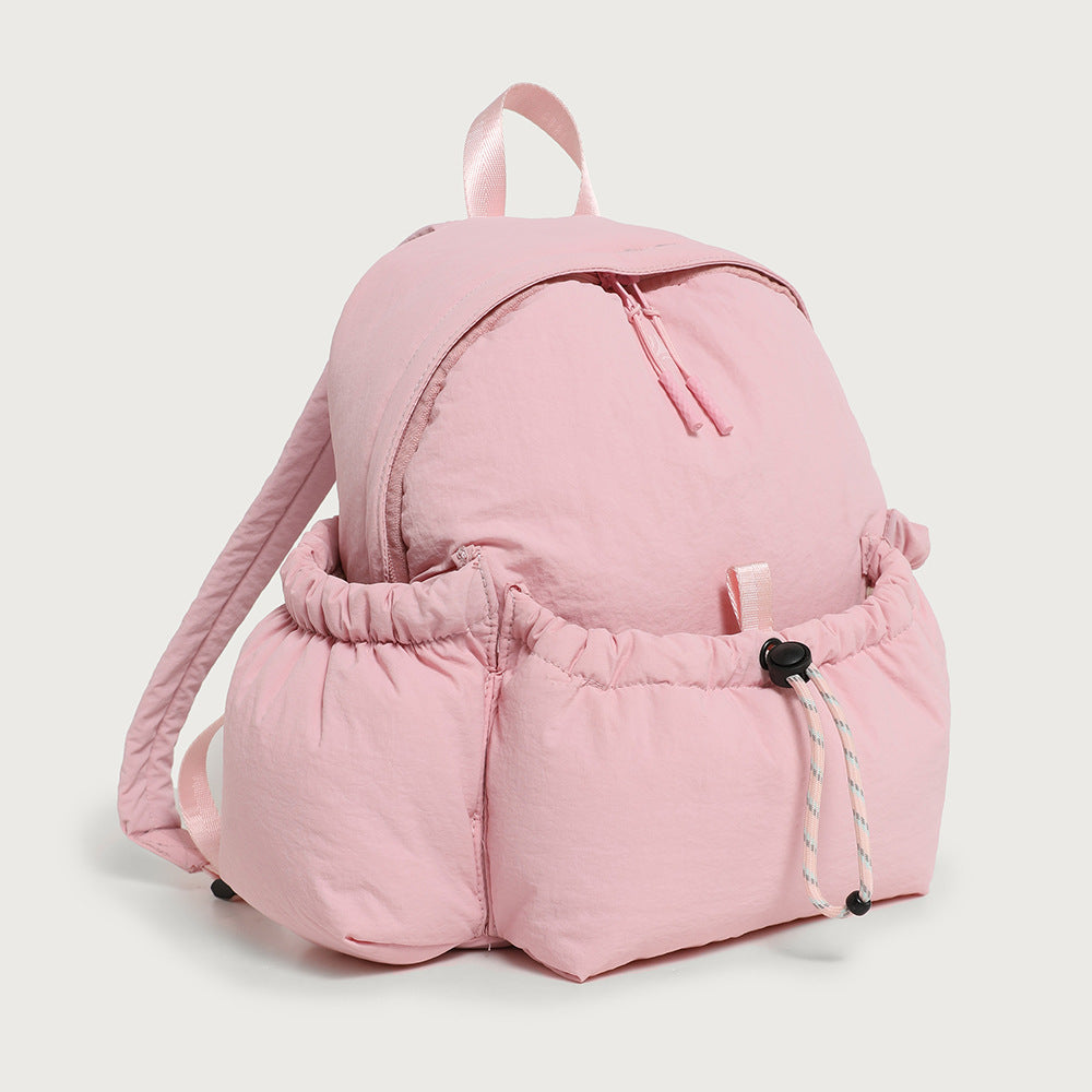 Nappa Leather Backpack for Women - Foldable Lightweight Waterproof Daypack, Commuter & Hiking Bag