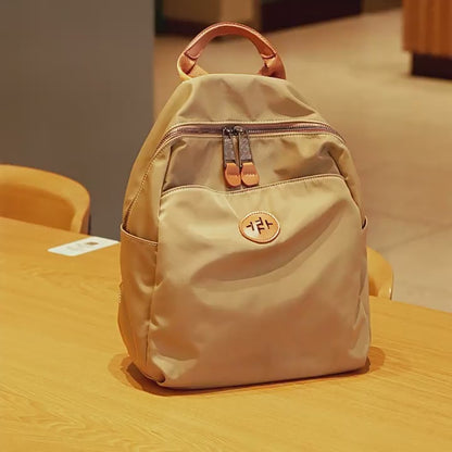 Oxford Lightweight Backpack for Women - Durable Zipper Top Travel Bag with Carry Handle, Water-Resistant Daypack